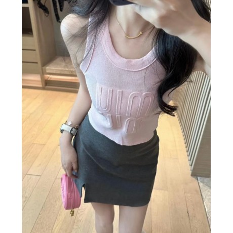 ★大人気ミュウミュウ夏用に涼しい女性用タンクトップ2506BKJ100-MI-B023